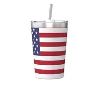 WBQLSL American Flag Insulated Straw Cup Ideal for Gym use or Carrying on The go