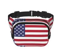 WBQLSL American Flag Patterned Stylish Waist Bag, Lightweight Travel Sports Bag, Waterproof and wear-Resistant