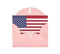 WBQLSL American flag Pink Pattern Cards - Perfect for Valentine's Day and anniversaries, expressing love and blessings