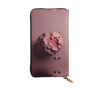 WBQLSL an asteroid Stylish leather wallet, 7.48 x 4.13 inch long zippered coin purse, convenient travel cash wallet