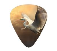 WBQLSL An egret takes flight Guitar Picks - (Thin/Medium/Thick) Suitable for all types of string instruments,