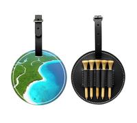 WBQLSL an Island in The Ocean Fashionable Printed Golf tee Storage Bag - Lightweight Design for Quick tee Storage