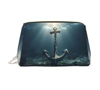 WBQLSL Anchors Leather Makeup Bag Cosmetic Storage Bag Suitable for Carrying Cosmetics with You