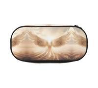 WBQLSL Angel's Wings Large capacity pencil bag, multi-layer partition stationery storage bag - unisex learning office supplies