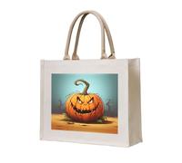 WBQLSL Angry Pumpkin Images Patterned Beach Tote | Perfect for the Beach, Picnics, Travel, and Poolside Leisure
