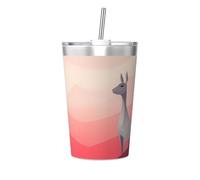 WBQLSL Animals That Look Away Insulated Straw Cup Ideal for Gym use or Carrying on The go