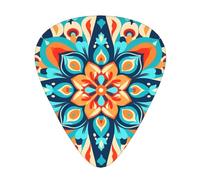 WBQLSL Antique Diamond Print Guitar Picks - (Thin/Medium/Thick) Suitable for all types of string instruments,