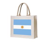 WBQLSL Argentine flag Printed Canvas Tote | Lightweight Storage Bag Perfect for the Beach, Picnics, and Everyday Shopping