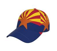 WBQLSL Arizona Flag Prints Men's and Women's Outdoor Four Season Hats with Twill Fabric and Adjustable Size for Outdoor Baseball caps Black