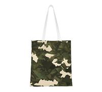WBQLSL Army camouflage Shopping Bag, Unisex Hand Tote Lightweight Canvas Bag, Suitable for Shopping, Event Promotion, Travel, Work Reusable Tote Bag,