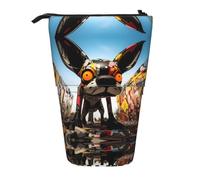 WBQLSL Art Doodle Dog Printed Retractable Pencil case, Perfect for Makeup, Stationery, or a Coin Purse.