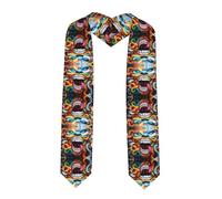 WBQLSL Art Graffiti Clown Graduation shawl and ribbon suitable for graduation ceremony or church ceremony