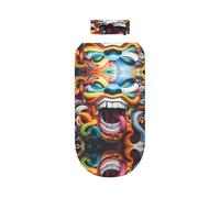WBQLSL Art Graffiti Clown Printed Newborn Swaddle Sleeping Bag, Breathable Baby Swaddle Blanket Set