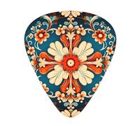 WBQLSL Artistic Flower Patterns Guitar Picks - (Thin/Medium/Thick) Suitable for all types of string instruments,
