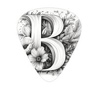 WBQLSL Artistic letter B Guitar Picks - (Thin/Medium/Thick) Suitable for all types of string instruments,