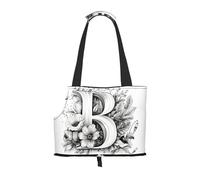 WBQLSL Artistic letter B Patterned Pet Travel Bag - Small Pet Shoulder Bag for Cars and People