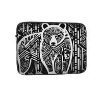 WBQLSL Asian Black Bear Sketch 12 inch Printed laptop sleeve, suitable for business casual or school laptops (10-17 inches)