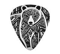 WBQLSL Asian Black Bear Sketch Guitar Picks - (Thin/Medium/Thick) Suitable for all types of string instruments,