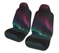 WBQLSL Aurora under the night light Printed Car Seat Covers 2-Piece Pack - Front Seat Backrest Cushions Suitable for Sedans, SUVs, Trucks, Vans