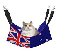 WBQLSL Australian Flag Medium Printed cat cage Hanging Hammock - Suitable for Cats, Ferrets, Puppies, Rabbits, Small Animals
