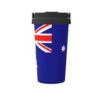 WBQLSL Australian flag Printed portable insulated coffee cup - ideal for both car and office use, ideal for coffee lovers