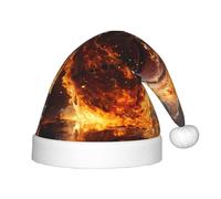 WBQLSL Basketball on Fire and Water Flame Splashing Children's holiday Christmas hats, Christmas event stage performance holiday party scene New Year party fashion children's hats