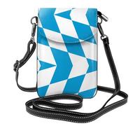 WBQLSL Bavarian flag Printed Crossbody Bag, Extended Adjustable Shoulder Strap, Multiple Compartments, Key and Cosmetic Storage Pouch