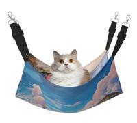 WBQLSL Beach Architecture Medium Pattern pet Hammock - Sleeping Hammock for Cats, Ferrets, Puppies, Rabbits, Small Animals