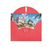 WBQLSL Beach Resort Style Red Holiday Cards - Perfect for birthdays, weddings, and Christmas cards