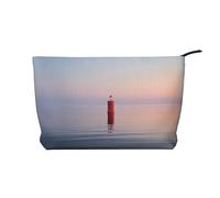 WBQLSL beacon at sea Corduroy cosmetic bag - travel storage bag, can hold lipstick, powder and other cosmetics