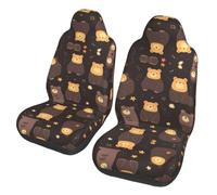 WBQLSL Bear Star Printed Car Seat Covers - 2-Pack Seat Protectors - Elastic and Breathable Seat Cushions - Suitable for Cars, SUVs, Trucks, Vans