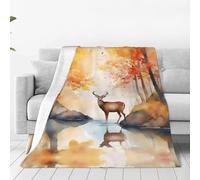 WBQLSL beautiful deer Prints Ultra-soft flannel blanket - One blanket for home, travel, and the outdoors - 50"x40"