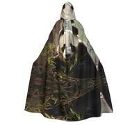 WBQLSL Beautiful Giant Panda Adult Hooded Cloak Hooded cape suitable for role-playing and theme parties