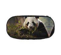 WBQLSL Beautiful Giant Panda Large capacity pencil bag, multi-layer partition stationery storage bag - unisex learning office supplies