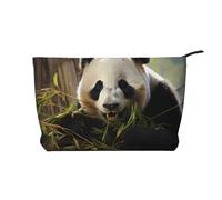 WBQLSL Beautiful Giant Panda Printed corduroy cosmetic bag - travel essential cosmetic storage bag