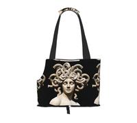 WBQLSL Beautiful Medusa Patterned Pet Travel Bag - Small Pet Shoulder Bag for Cars and People