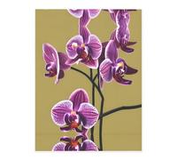 WBQLSL Beautiful Orchids Printed Crystal Decorative Stickers Perfect for Phone Cases, Nail Art, Crafts, and Greeting Cards.
