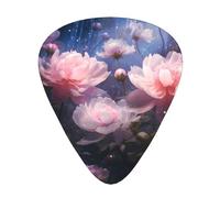 WBQLSL Beautiful peony flowers Guitar Picks - (Thin/Medium/Thick) Suitable for all types of string instruments,