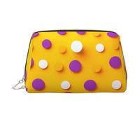 WBQLSL Beautiful Polka Dot Patterns Leather Makeup Bag Cosmetic Storage Bag Suitable for Carrying Cosmetics with You