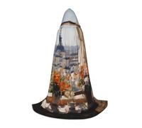 WBQLSL beautiful pylons in the distance Patterned L Wizard Cape, Suitable for Adults & Teens Cosplay, Full Size Range S, M, L