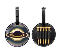 WBQLSL Beautiful Saturn Fashionable Printed Golf tee Storage Bag - Lightweight Design for Quick tee Storage