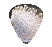 WBQLSL Beautiful white peacock Guitar Picks - (Thin/Medium/Thick) Suitable for all types of string instruments,