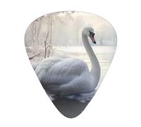 WBQLSL Beautiful White Swan Guitar Picks - (Thin/Medium/Thick) Suitable for all types of string instruments,