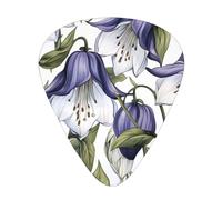 WBQLSL Bellflower wallpaper pattern Guitar Picks - (Thin/Medium/Thick) Suitable for all types of string instruments,