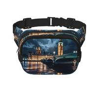 WBQLSL Big Ben, England Patterned Stylish Waist Bag, Lightweight Travel Sports Bag, Waterproof and wear-Resistant