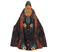 WBQLSL big-faced cats head Adult Hooded Cloak Hooded cape suitable for role-playing and theme parties