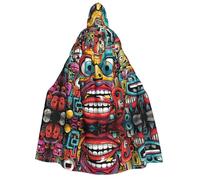 WBQLSL Big mouth Adult Hooded Cloak Hooded cape suitable for role-playing and theme parties