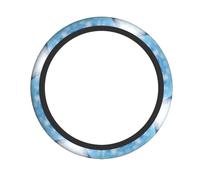 WBQLSL Bird Blue Clouds Printed steering wheel cover - Highly elastic and soft material to enhance driving experience