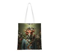 WBQLSL bird's head Shopping Bag, Unisex Hand Tote Lightweight Canvas Bag, Suitable for Shopping, Event Promotion, Travel, Work Reusable Tote Bag,