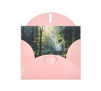 WBQLSL Birds of the Forest Pink Holiday Cards - Perfect for birthdays, weddings, and Christmas cards